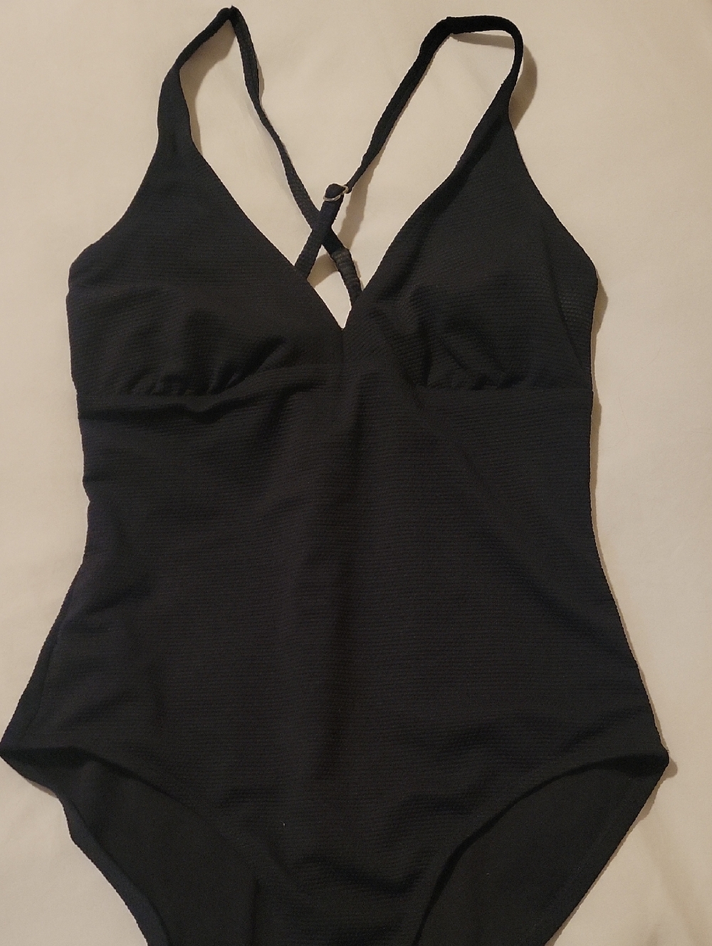 Catalina Black One-Piece Swimsuit with Crisscross Back